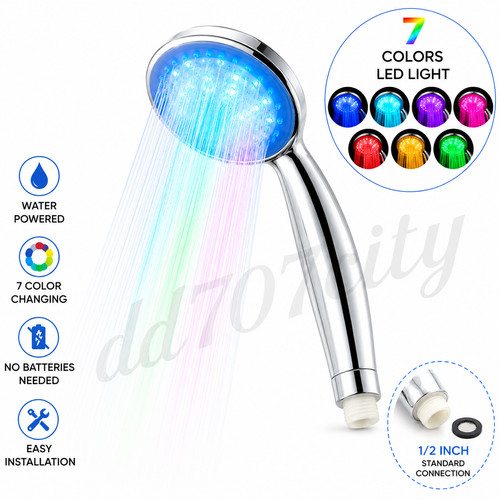 Led shower head color - led,